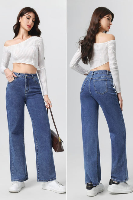 SUPER STRETCH WIDE LEG JEANS (15361283228032)