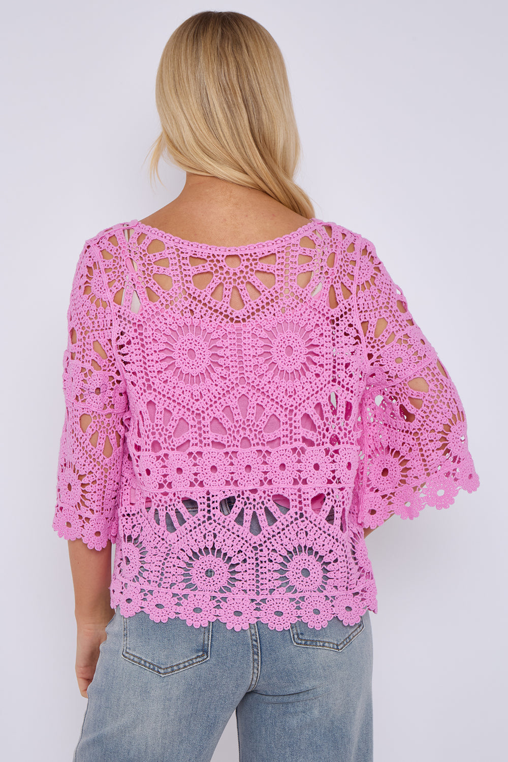 CIRCLE PRINT CROCHET 2-IN-1 TOP (15116655952256) (15123544998272) (15129924108672) (15152738107776)
