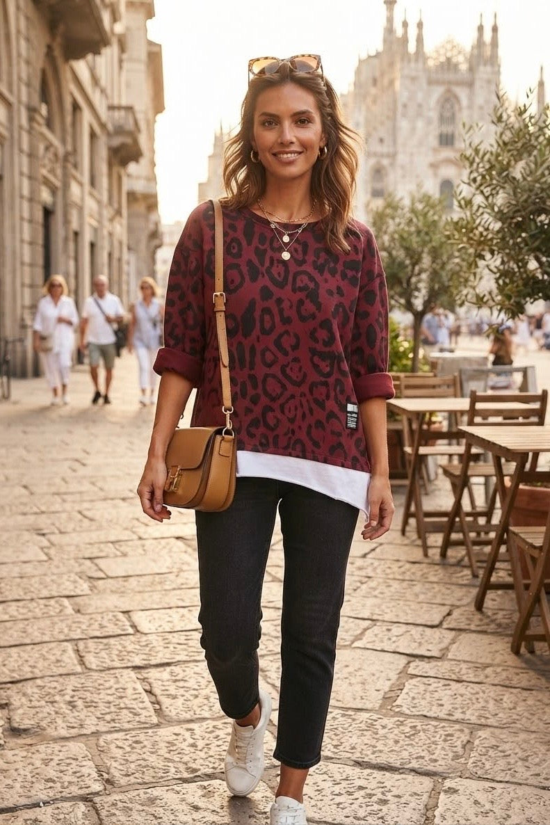 LEOPARD 2 IN 1 DETAIL SCUBA TOP