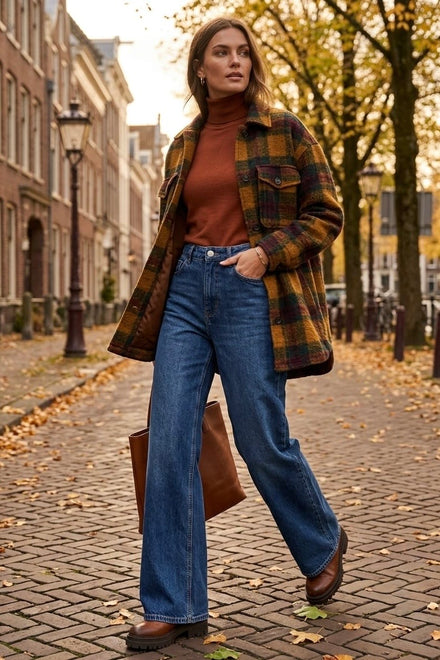 STRETCH WIDE LEG JEANS