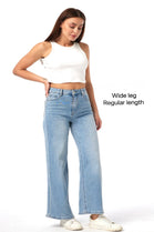 Wide Leg regular length Jeans (15258395181440)