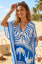 PALM TREE PRINT SILK COVER UP ( MIX PACK )