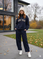 OVERSIZED HALF ZIP NEWYORK SEWAT