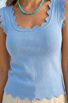 ABBY KNITTED SCALLOPED VEST