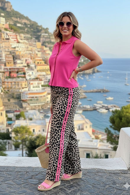 STRIPE LEOPARD JOGGERS