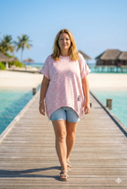 LEOPARD CAP SLEEVE OVERSIZED TUNIC