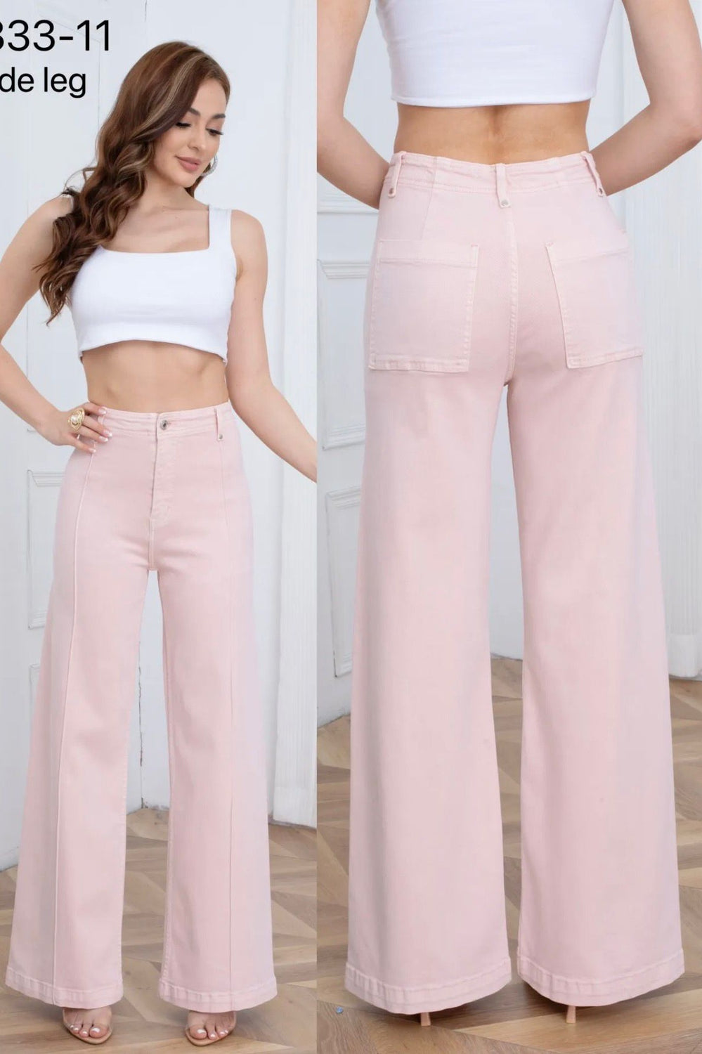 WIDE LEG DENIM JEANS