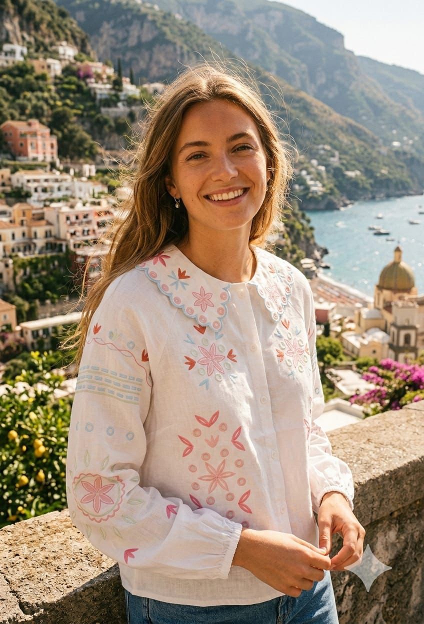 EMBROUDERY FLORAL TOP