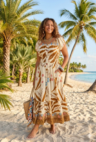 ARSTRACT PRINT BUTTON DETAIL MAXI(MIXED COLOUR PACK)