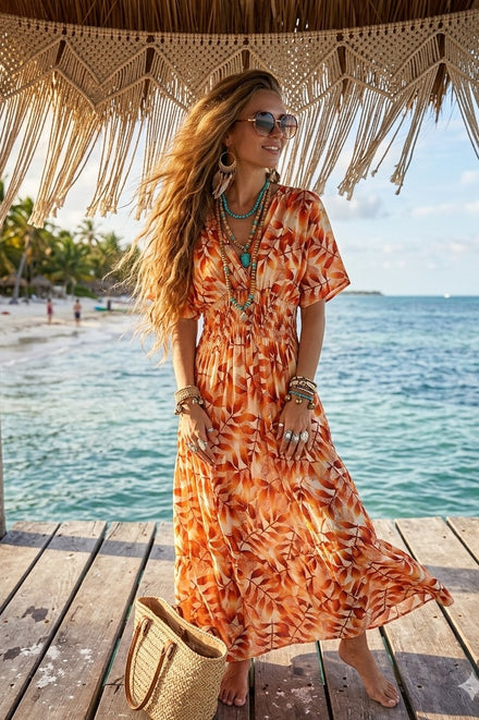 LEAF PRINT MAXI(MIXED COLOUR PACK)