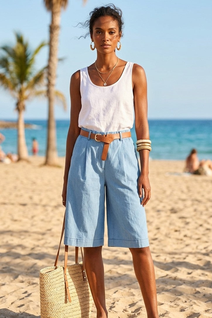 DENIM BERMUDA SHORTS