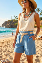 DENIM STRETCH SHORTS