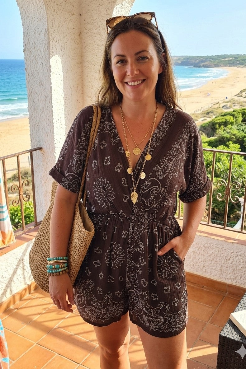 PAISLEY PRINT PALYSUIT