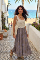 CROCHET BODICE MAXI DRESS