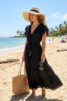 EMBROIDERED FLORAL MAXI DRESS