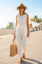 PLEATED TWO PIECE LOUNGEWEAR SET