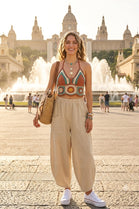 ELASTICATED BARREL TROUSER