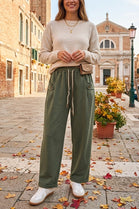POCKET BUTTON DRAWSTRING TROUSER