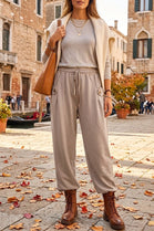 POCKET BUTTON DRAWSTRING TROUSER