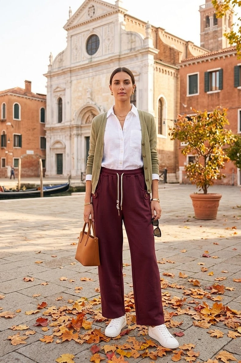 POCKET BUTTON DRAWSTRING TROUSER