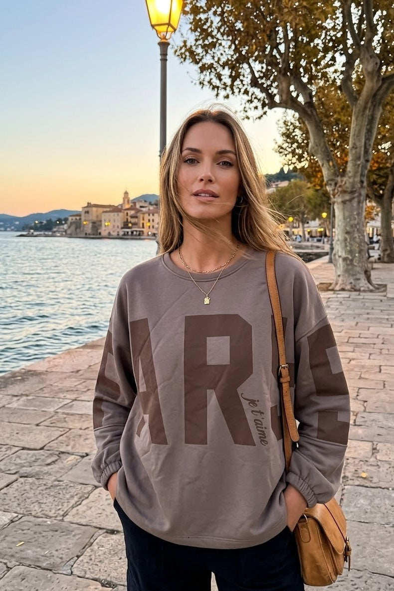 OVERSIZED SLOGAN SWEATSHIRT