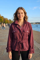 FAUX SUEDE TIE-WAIST JACKET