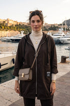 POCKET ZIP-UP STRING HOODIE RAIN COAT