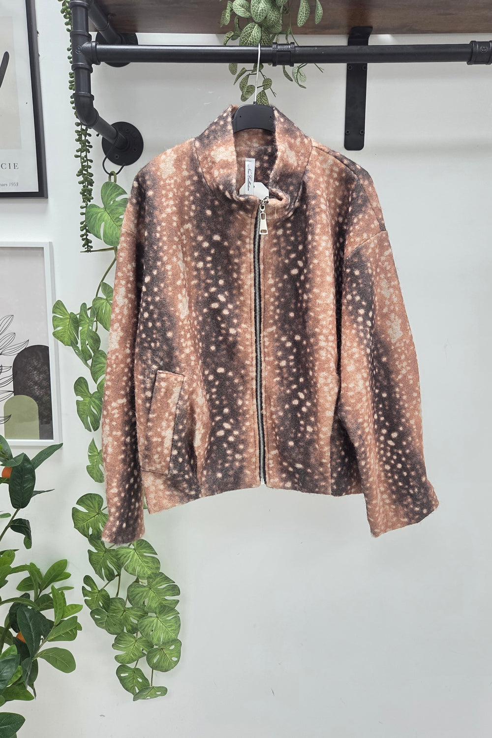 BOMBI PRINT ZIP-UP JACKET