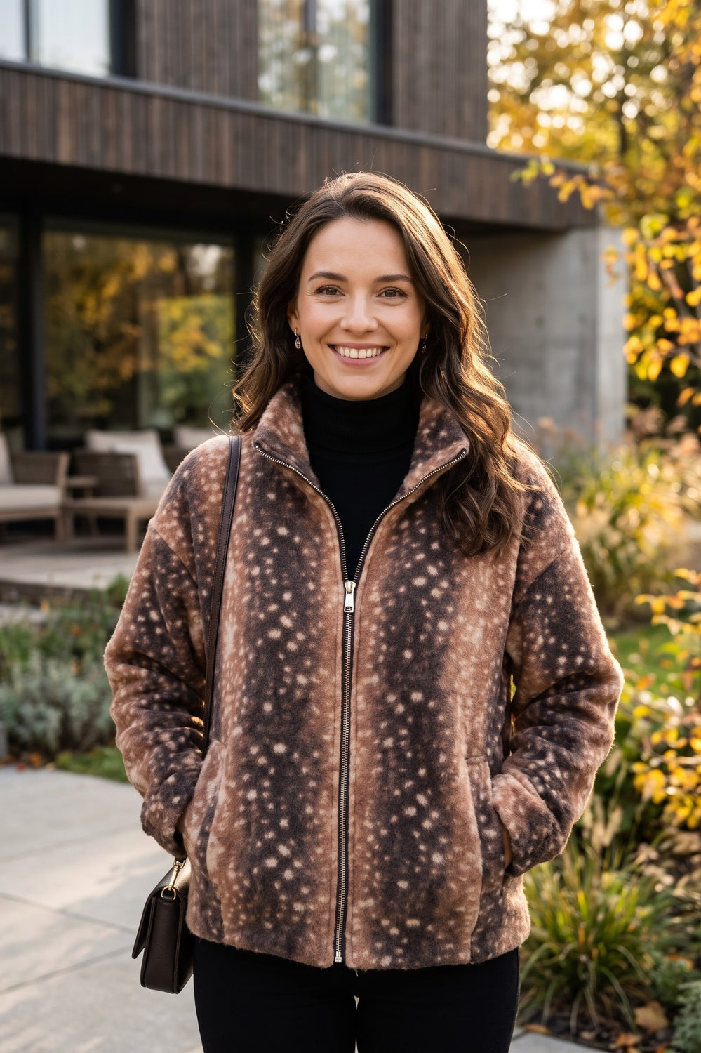BOMBI PRINT ZIP-UP JACKET