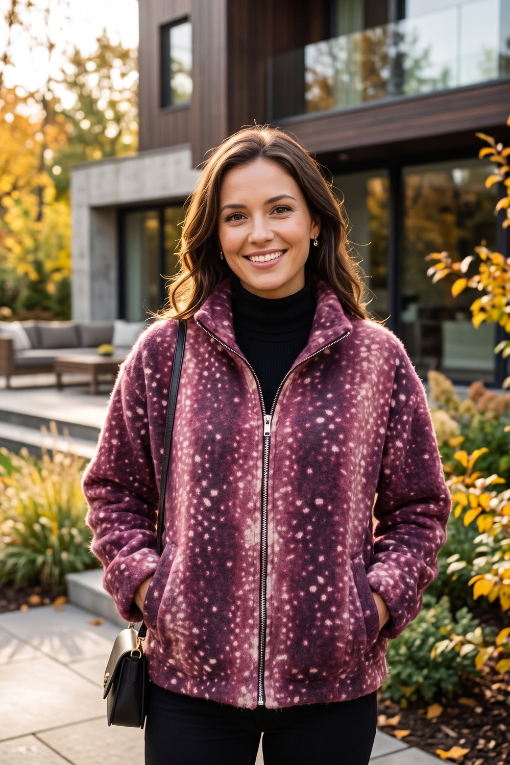 BOMBI PRINT ZIP-UP JACKET