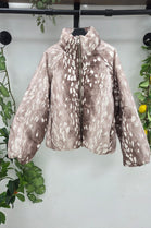 BAMBI PRINT BALLOON SLEEVE PADDED JACKET