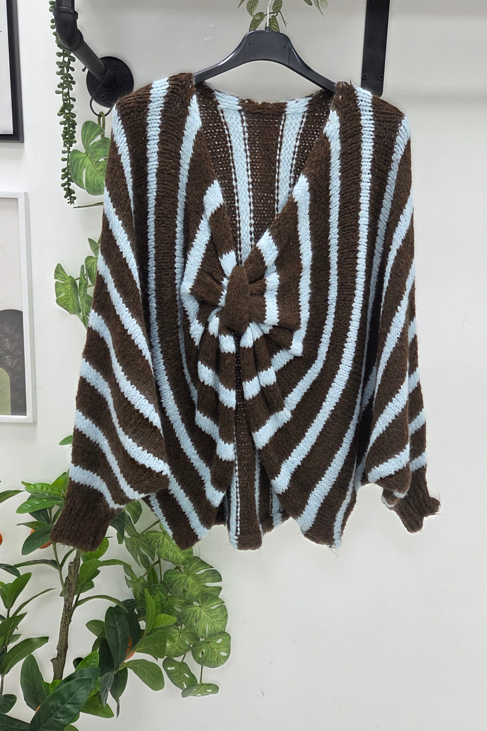STRIPED KNOT REVERSIBLE KNIT JUMPER