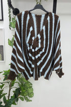 STRIPED KNOT REVERSIBLE KNIT JUMPER