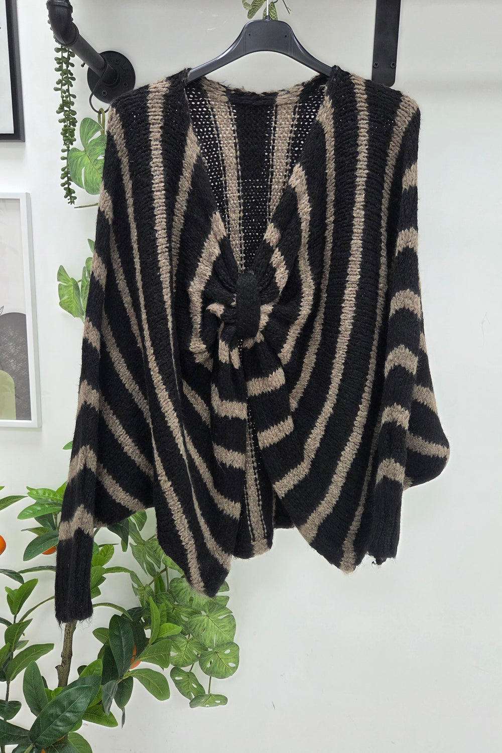 STRIPED KNOT REVERSIBLE KNIT JUMPER