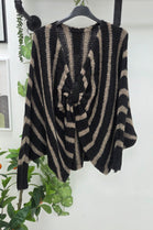 STRIPED KNOT REVERSIBLE KNIT JUMPER