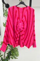 STRIPED KNOT REVERSIBLE KNIT JUMPER