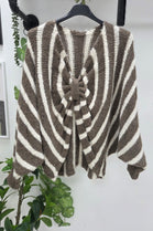 STRIPED KNOT REVERSIBLE KNIT JUMPER