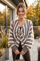 STRIPED KNOT REVERSIBLE KNIT JUMPER