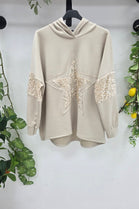 SEQUIN STAR SWEAT HOODIE