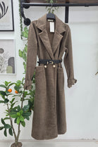 BELTED LONGLINE SOFT KNIT COAT