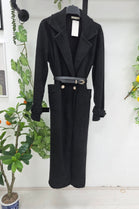 BELTED LONGLINE SOFT KNIT COAT