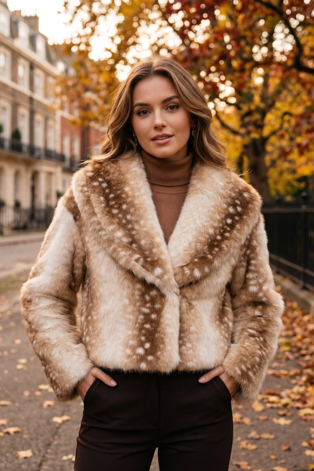 FAUX-FUR BAMBI PRINT JACKET