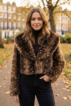 FAUX-FUR BAMBI PRINT JACKET