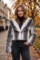 FAUX-FUR BAMBI PRINT JACKET