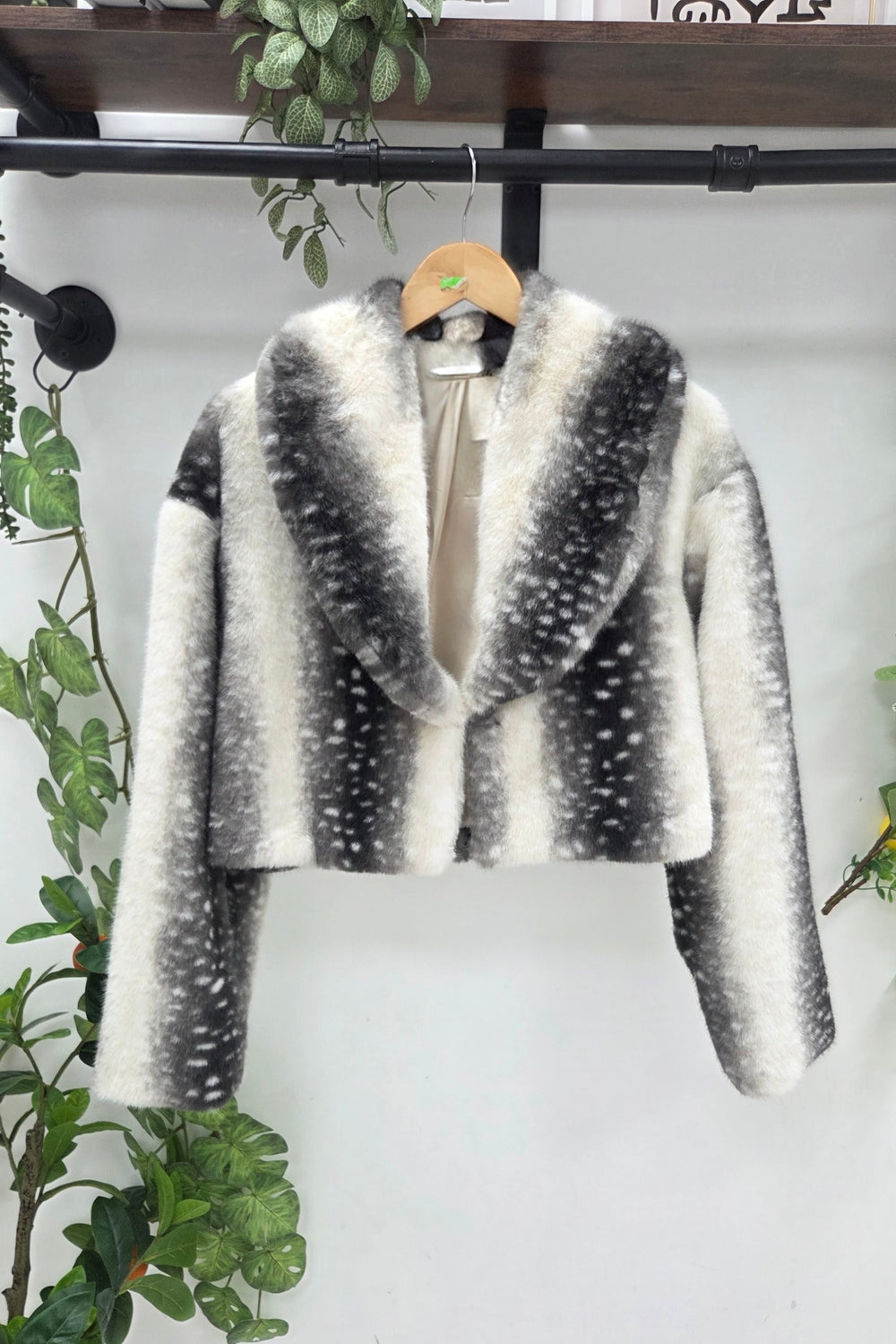 FAUX-FUR BAMBI PRINT JACKET