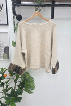 BAMBI FUR-TRIM SOFT KNIT JUMPER
