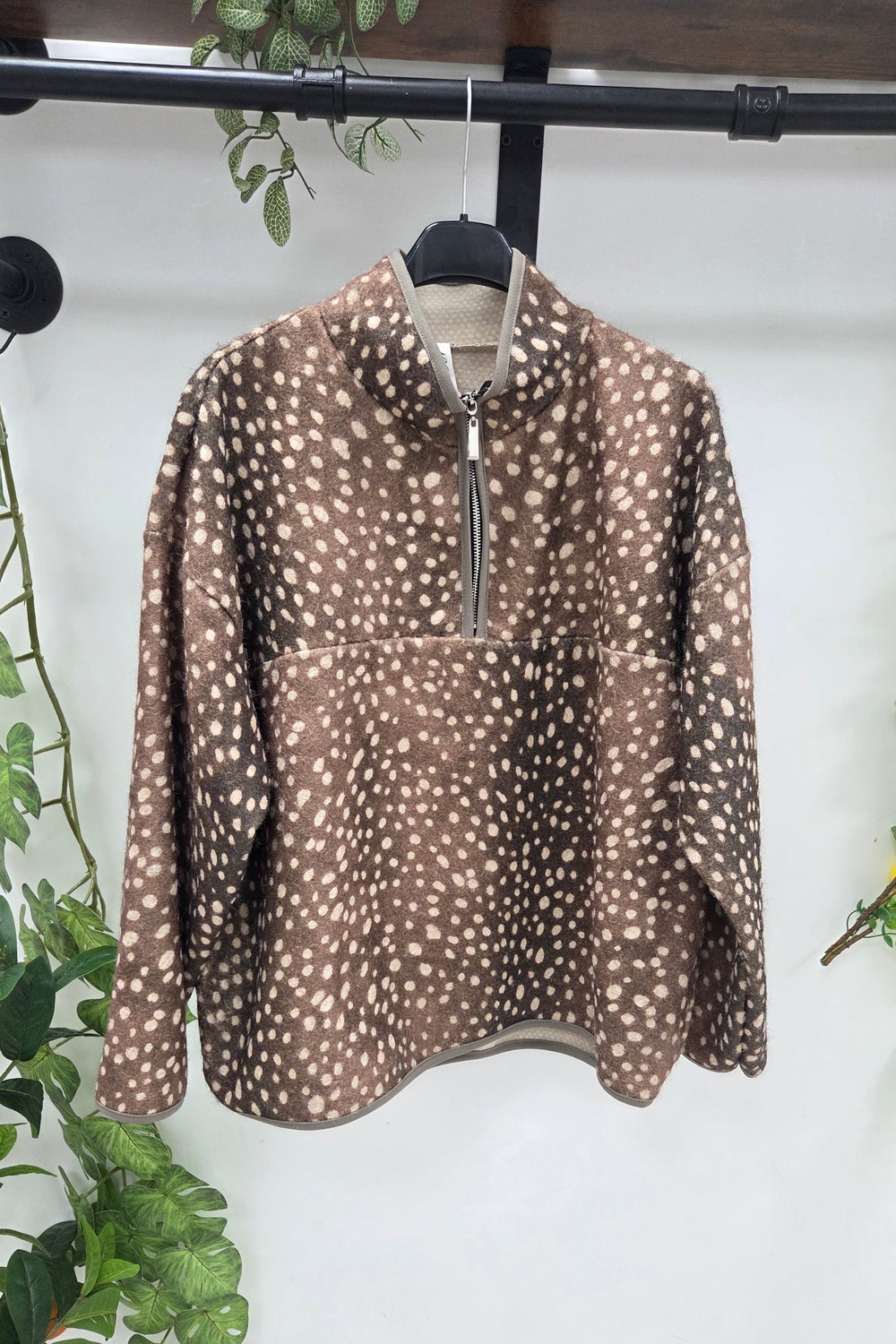 BAMBI PRINT HALI-ZIP FLEECE JACKET
