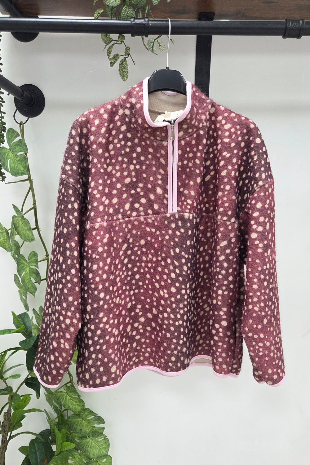 BAMBI PRINT HALI-ZIP FLEECE JACKET