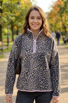 BAMBI PRINT HALI-ZIP FLEECE JACKET