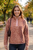 BAMBI PRINT HALI-ZIP FLEECE JACKET